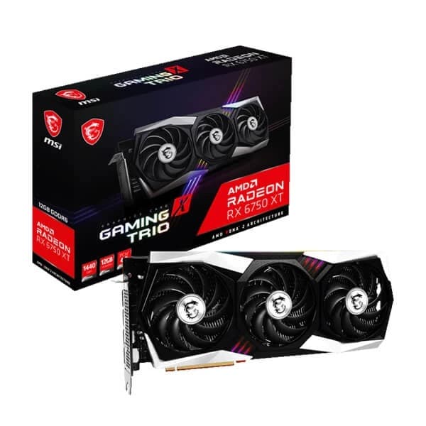 MSI RX 6750 XT Gaming X Trio AMD Radeon 12GB GDDR6 Graphics Card