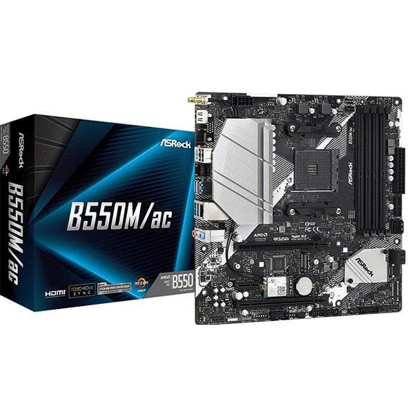 ASRock B550M/AC AMD AM4 M-ATX Motherboard