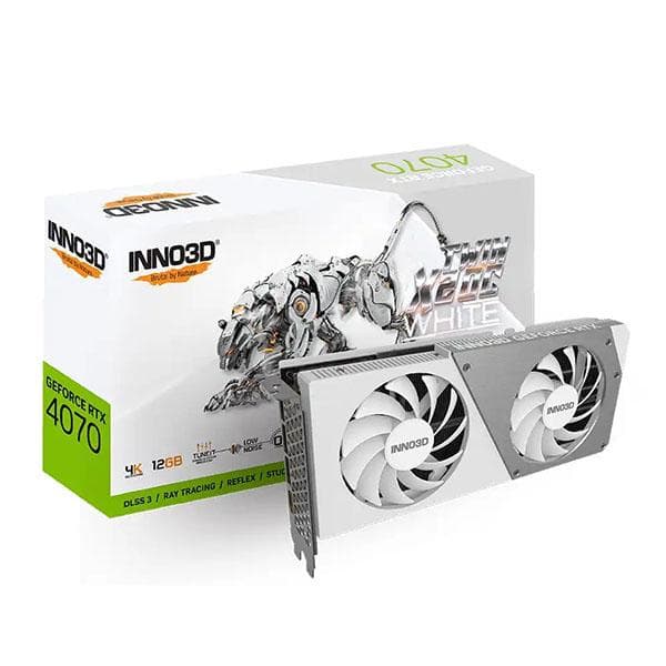 Inno3D GeForce RTX 4070 Twin X2 OC White 12GB GDDR6X Graphics Card