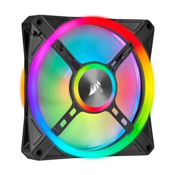 Corsair ICUE QL120 RGB 120mm PWM RGB Cabinet Fan With Lighting Node Core (Triple Pack)