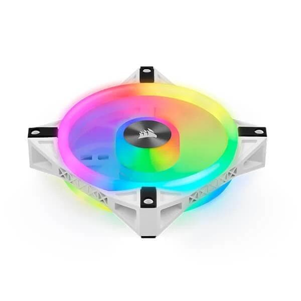 Corsair ICUE QL120 RGB 120mm PWM White RGB Cabinet Fan With Lighting Node Core (Triple Pack)