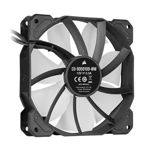Corsair ICUE SP120 RGB Elite Black Cabinet Fan With Lighting Node Core (Triple Pack)