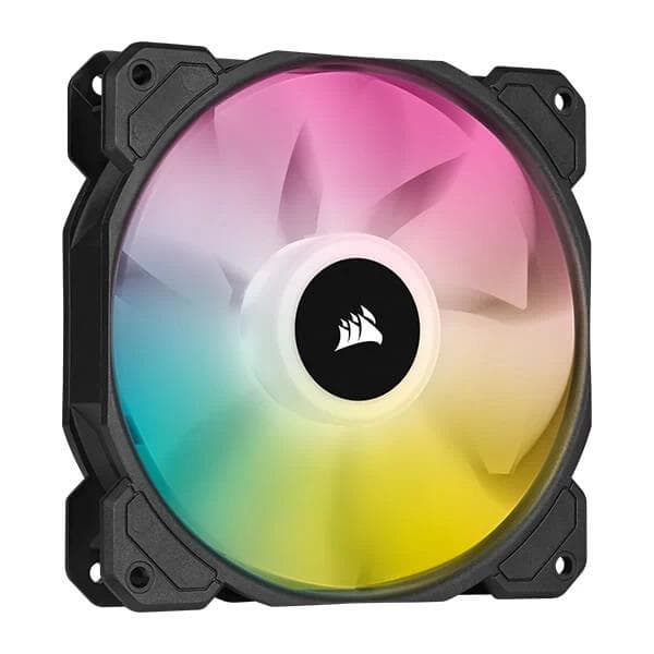 Corsair ICUE SP120 RGB Elite Black Cabinet Fan With Lighting Node Core (Triple Pack)