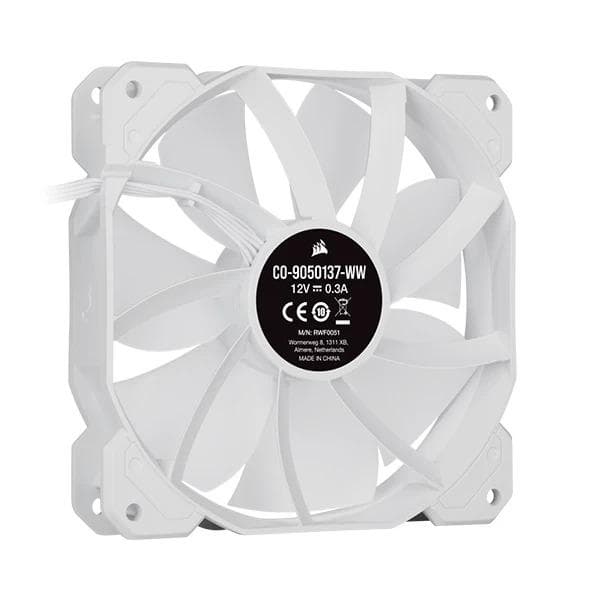 Corsair ICUE SP120 RGB Elite White Cabinet Fan With Lighting Node Core (Triple Pack)