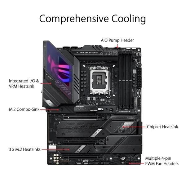 Asus ROG Strix Z790-E Gaming WIFI DDR5 LGA 1700 Intel Motherboard Supports Intel 12th, 13th & 14th Gen Processors