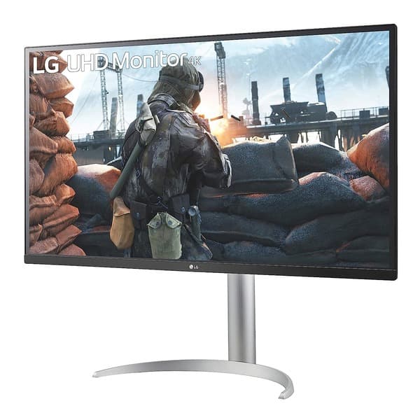 LG 32UP550-W 32 Inch UHD (3840 x 2160) VA Display Monitor with AMD FreeSync, DCI-P3 90% Color Gamut with HDR 10 Compatibility and USB Type-C Connectivity – Silver/White