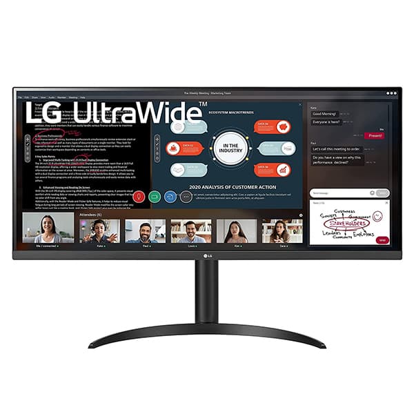 LG 34WP550 Ultrawide 34 Inches (87 cm) WFHD 2560 X 1080 Pixels IPS Display - HDR 10, AMD Freesync, 75Hz Refresh Rate, Srgb 98%, HDMI X 2, Audio Out - Heigh Adjustable Stand (Black)