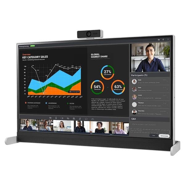 LG Libero Monitor 27 Inch QHD with Detachable Full HD Detachable Webcam, Built-in Speakers and USB C connectivity with 65W Power Delivery (27BQ70QC-S)