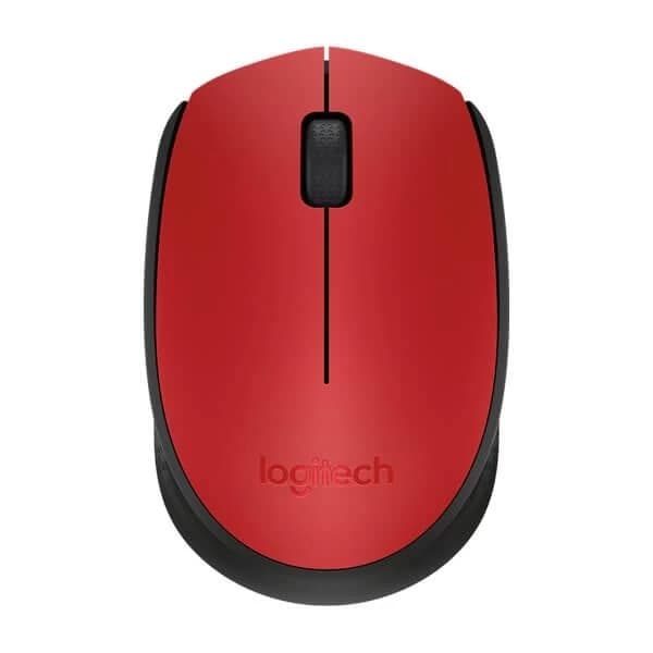 Logitech M171 Wireless Mouse (Red/Black)