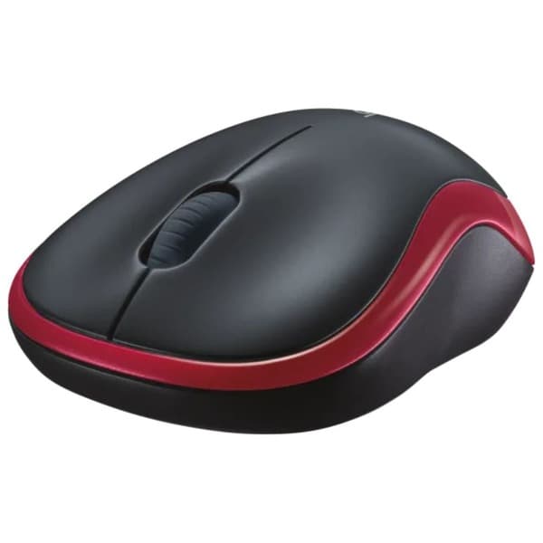 Logitech M185 Wireless USB Mouse (Red)