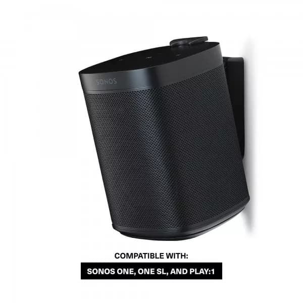 Flexson Wall Mount for Sonos One, One SL and Play:1 (Black)