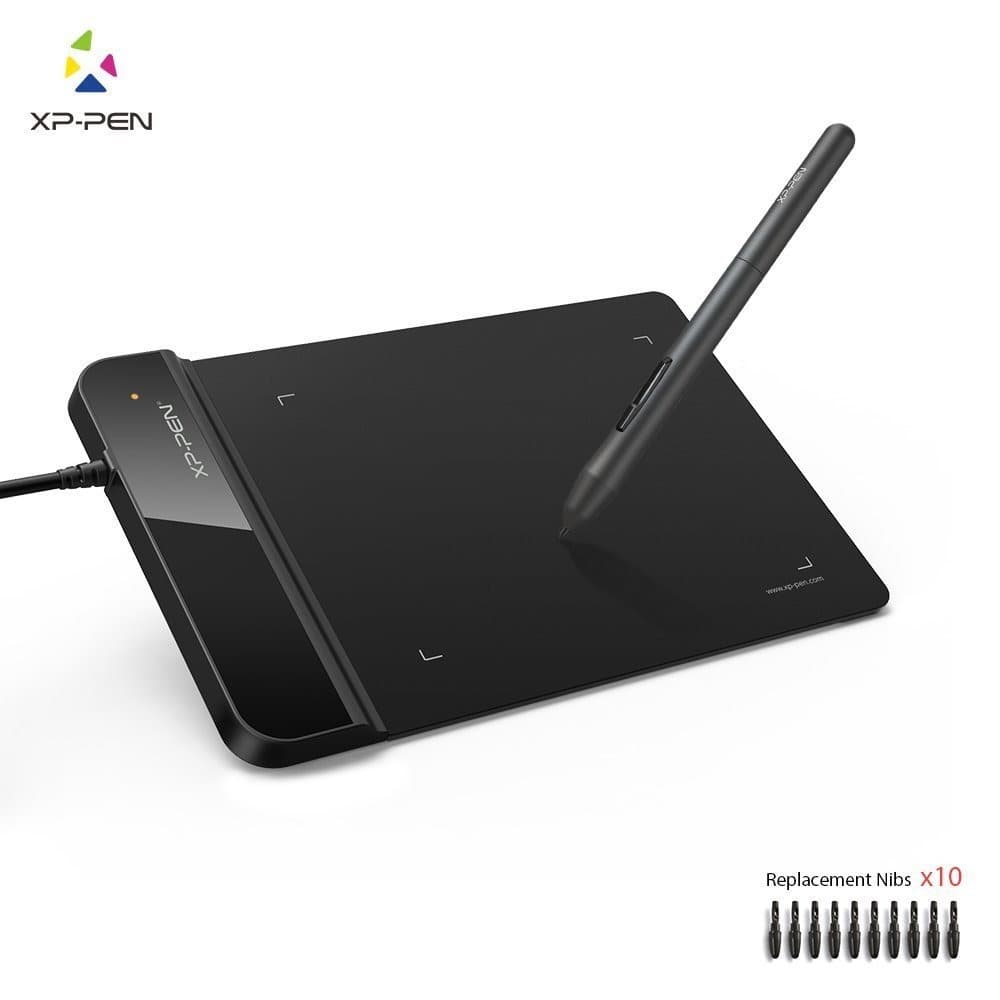 XP-PEN StarG430S Graphics Drawing Tablet Signature Tablet Pen Tablet 4x3 Size, 8192 Levels of Pressure Sensitivity, Battery Free Stylus and 20 Replacement Nibs (Black)