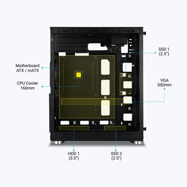 Zebronics Zeb-Cronus Premium Gaming Cabinet