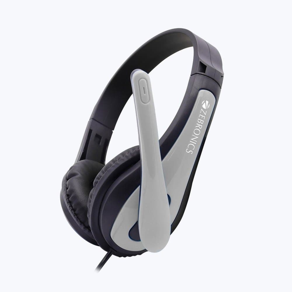 Zebronics Colt Headphone with Mic (White and Black)