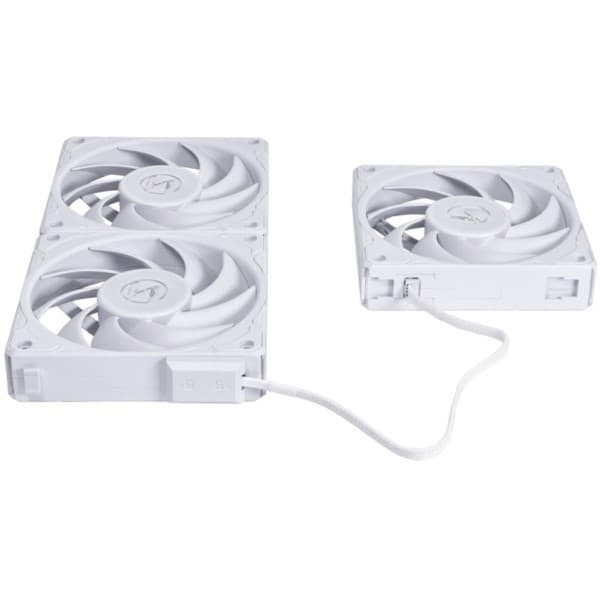 Lian Li Uni Fan P28 Fluid Dynamic Bearing 120mm Case Fan - White - 3 Pack