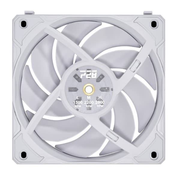 Lian Li Uni Fan P28 Fluid Dynamic Bearing 120mm Case Fan - White - 3 Pack
