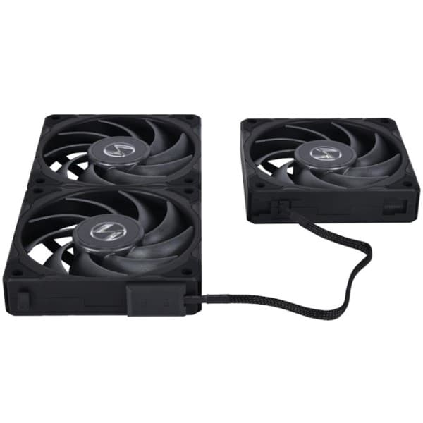 Lian Li Uni Fan P28 Fluid Dynamic Bearing 120mm Case Fan - Black - 3 Pack