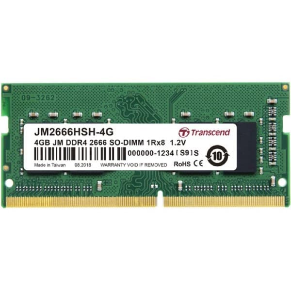 Transcend JetRam 4GB (1 X 4GB) DDR4 2666MHz CL19 SO-DIMM Laptop Ram