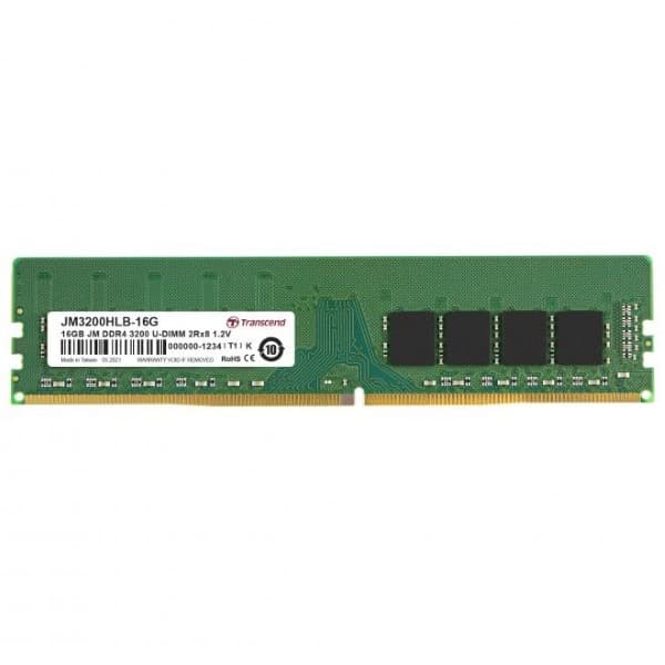 Transcend 16GB DDR4 3200Mhz CL22 1.2V Memory (JM3200HLB-16GK)
