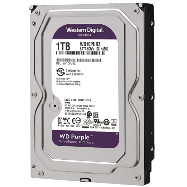 Western Digital Purple Surveillance 1TB 3.5 inch SATA Hard Drive