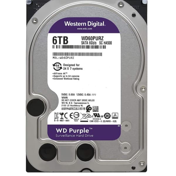 Western Digital Purple Surveillance 6TB 3.5 inch SATA Hard Drive