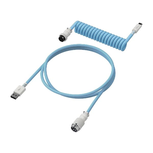 HyperX USB-C Coiled Cable (Light Blue-White)