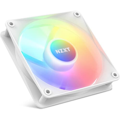 NZXT F120 RGB Core 120mm Cabinet Fan With RGB Controller - White (Triple Pack)