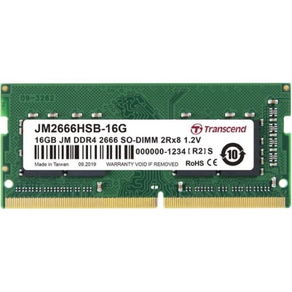 Transcend JetRam 16GB (1 X 16GB) DDR4 2666MHz CL19 SO-DIMM Laptop Ram