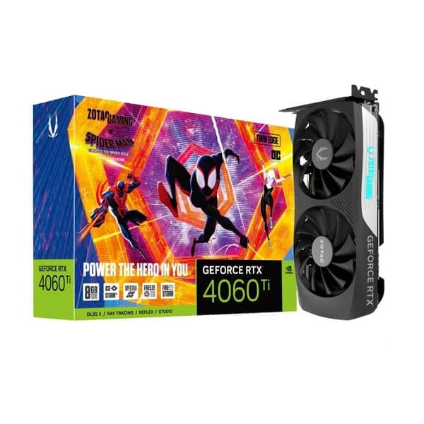 Zotac Gaming GeForce RTX 4060 Ti 8GB Twin Edge OC SpiderMan Across the Spider Verse Edition