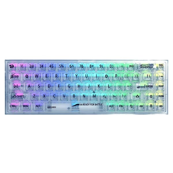 Redragon K631 Pro 65% Transparent Wireless Mechanical Keyboard White