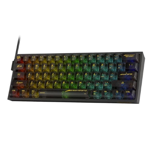Redragon K617 SE 60% Transparent Wired Mechanical Gaming Keyboard