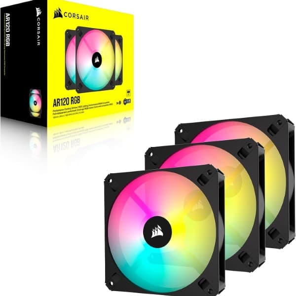 Corsair iCUE AR120 RGB Digital 120mm ARGB Fan Black (Triple Pack)