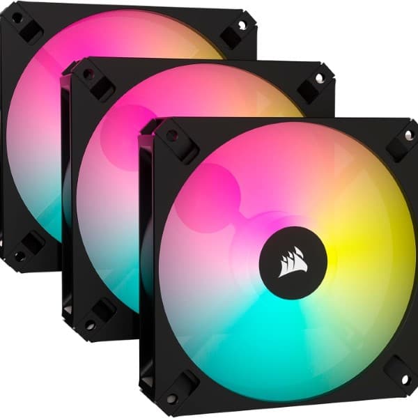 Corsair iCUE AR120 RGB Digital 120mm ARGB Fan Black (Triple Pack)