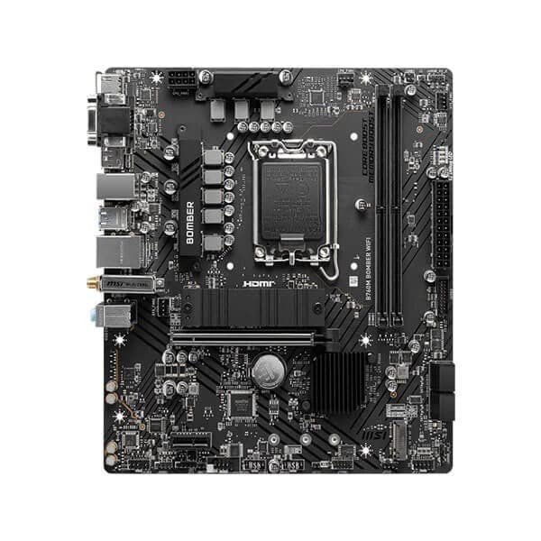 MSI B760M Bomber WIFI Motherboard Supports Intel 12th , 13th & 14th Gen Processors