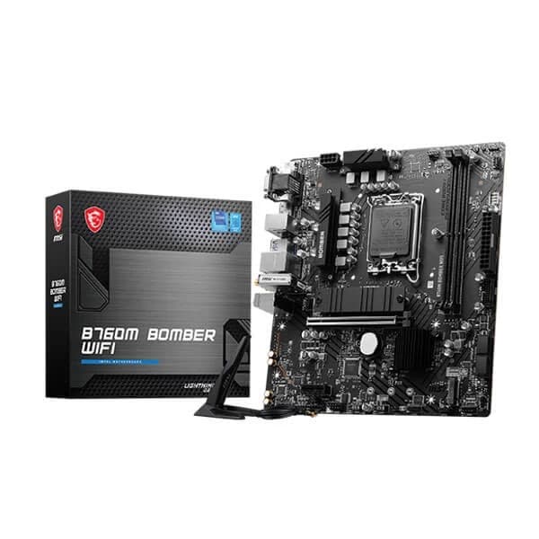 MSI B760M Bomber WIFI Motherboard Supports Intel 12th , 13th & 14th Gen Processors