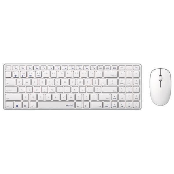 RAPOO 9300M Multi Mode Wireless Keyboard and Mouse Combo (White)