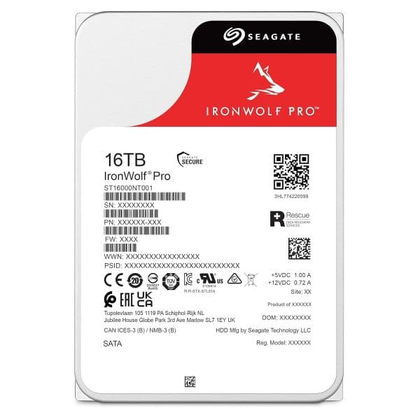 Seagate IronWolf Pro 16TB 3.5 inch SATA NAS Hard Drive