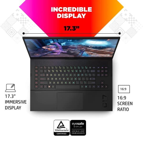 HP Omen 12th Gen Intel Core i9-12900HX 17.3 inch(43.9cm) QHD Gaming Laptop(32GB RAM/2TB SSD/RTX 3080Ti 16GB Graphics/165Hz/3ms Response Time/Win 11/MSO 2021/Backlit KB/B&O/Alexa/Xbox Pass)17-ck1023TX