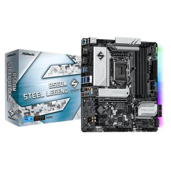 ASRock B560M STEEL LEGEND LGA 1200 Intel B560 SATA 6Gb/s Micro ATX Intel Motherboard
