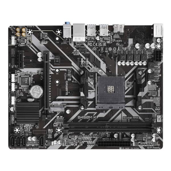 Gigabyte B450M K (rev. 2.0) (Socket AM4/B450/DDR4/Micro ATX) Motherboard