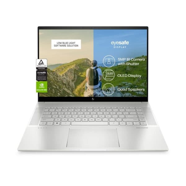 HP Envy 16 h0026tx 12th Gen Intel Core i9-16 inch(40.6cm) UHD+OLED Multi-Touch Eye Safe Display (32GB RAM/2TB SSD/400 nits/Win 11/GeForce RTX 3060 6GB Graphics/5MP IR Camera/Alexa/B&O/MSO/1.32Kg)