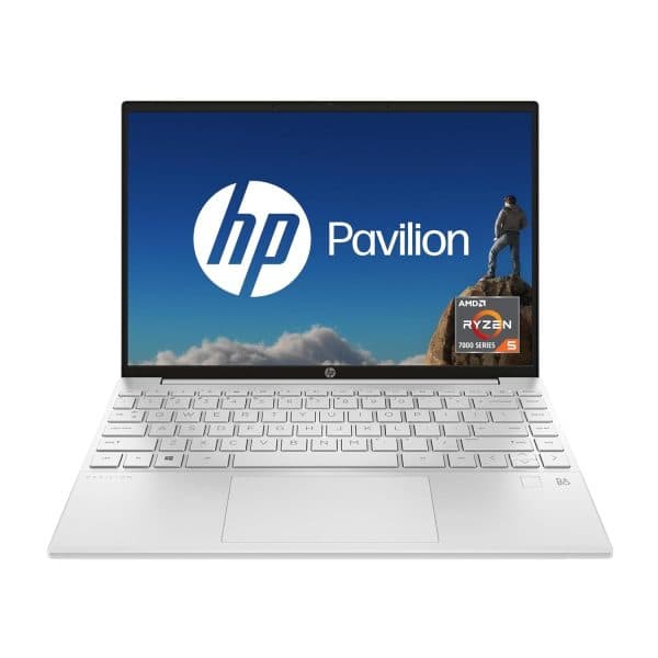 HP Pavilion Aero AMD Ryzen 5 7535U 13.3 inch (33.8cm) WUXGA IPS Micro-Edge Laptop (16GB RAM/512GB SSD/AMD Radeon Graphics/Win 11/MSO/Backlit Keyboard/B&O/FPR/Alexa/Silver/970 Grams, 13-be2057AU
