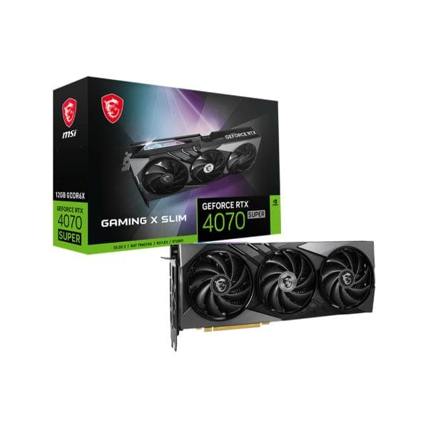 MSI GeForce RTX 4070 Super 12G Gaming X Slim Graphics Card (Black)