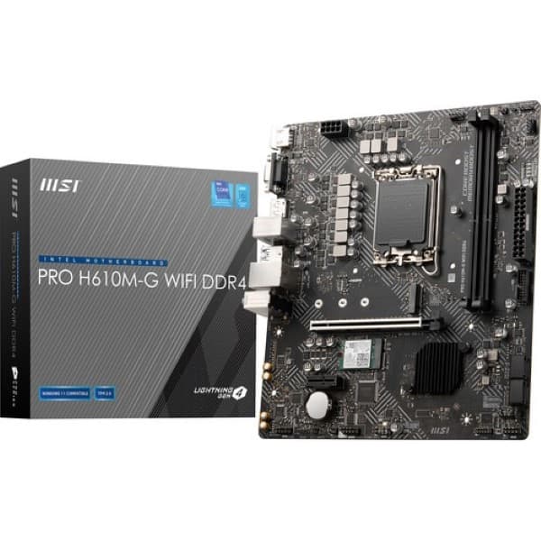 MSI Pro H610M-G Wifi DDR4 Intel LGA 1700 mATX Motherboard Supports Intel 12th , 13th & 14th Gen Processors