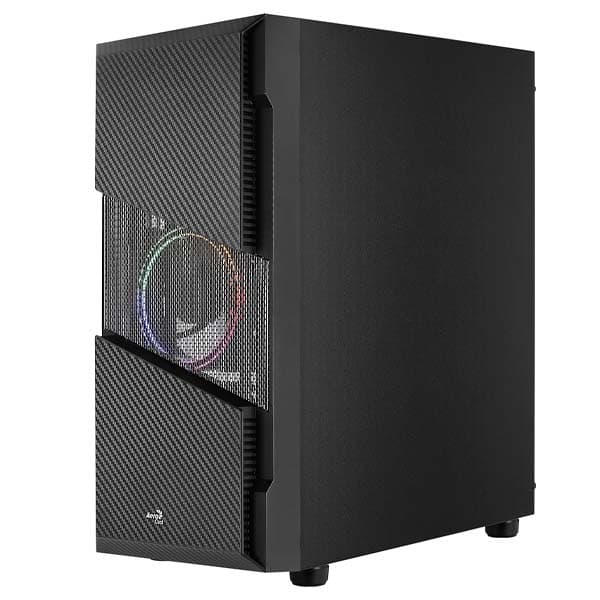 Aerocool Menace Saturn RGB Tower Case, Tempered Glass (Black)