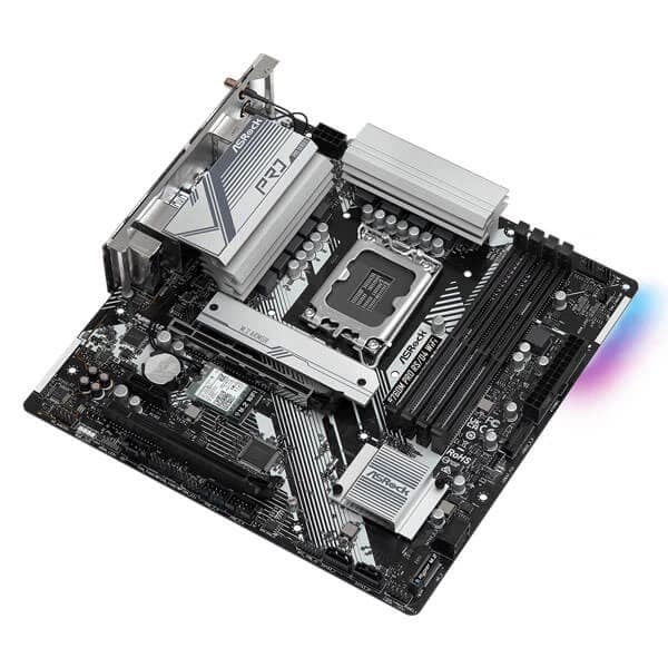 Asrock B760M Pro RS/D4 WiFi Intel LGA 1700 mATX Motherboard Supports Intel 12th , 13th & 14th Gen Processors
