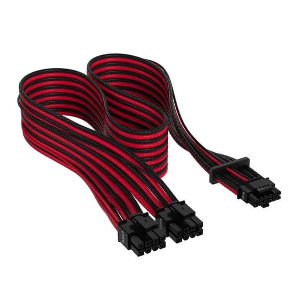 Corsair Premium Individually Sleeved 12+4pin 600W PCIe 5.0 12VHPWR Type-4 PSU Power Cable (Red/Black)