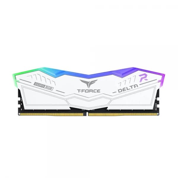 TeamGroup T-Force Delta RGB 16GB (16GBx1) DDR5 5200MHz CL40 Desktop RAM (White)