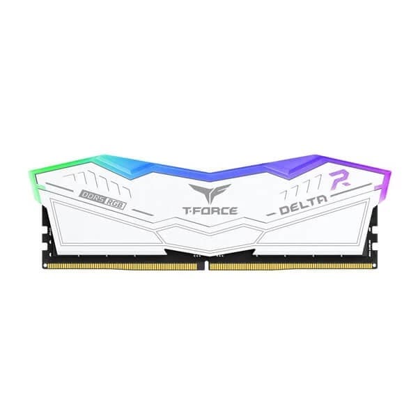 TeamGroup T-Force Delta RGB 64GB (32GBx2) DDR5 6000MHz CL38 Desktop RAM (White)