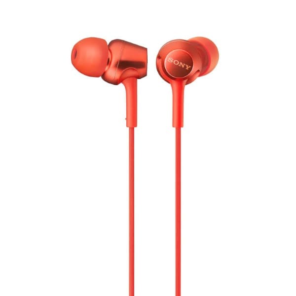 Sony MDR-EX255AP Wired in Ear Headphone with Mic (Red)